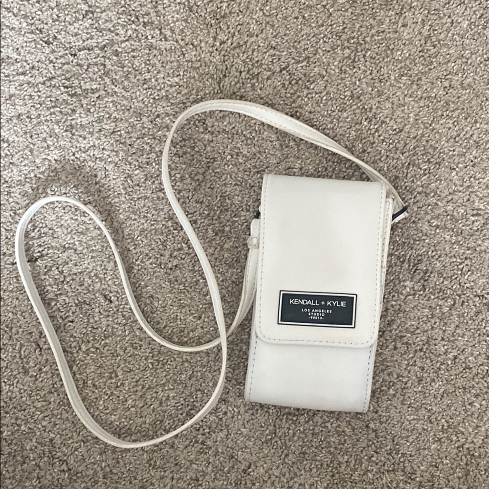 Kendall & Kylie White Phone Holder Mini Crossbody Bag